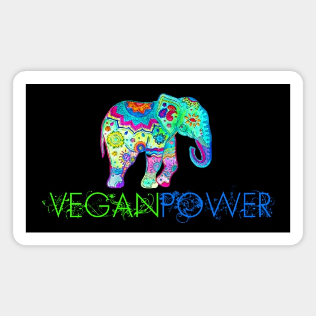 Vegan Power - Vegan Activism, Vegan Christmas, Gifts, 2023 Magnet by KindWanderer